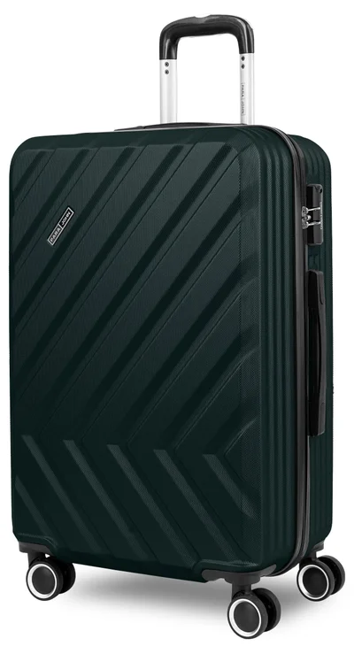 PARAJOHN Large 28-Inch ABS Material Lightweight Hardshell Luggage Trolley | 3.8kg Durable Hardsided Spinner Trolley Suitcase army green