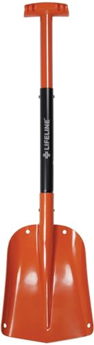 Lifeline 4017 Aluminum Sport Utility Shovel, 3 Piece Collapsible Design, Perfect Snow Shovel for Car, Camping and Other Outdoor Activities, Orange - Image 3