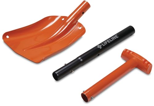 Lifeline 4017 Aluminum Sport Utility Shovel, 3 Piece Collapsible Design, Perfect Snow Shovel for Car, Camping and Other Outdoor Activities, Orange - Image 2