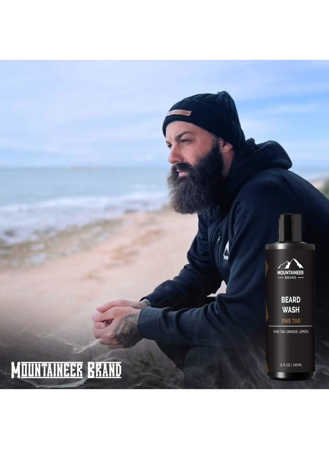 Power By Naturals Beard Wash For Men | 100% Natural Beard Shampoo | Thick Cleaning Softening Lather for Hair and Skin | Hydrate and Detangle | Grooming Treatment | WV Pine Tar Scent 8oz  - Image 5