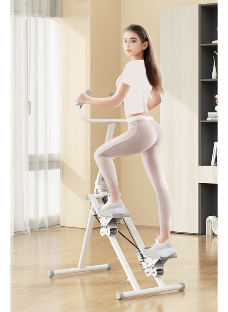 والالا جهاز صعود السلالم الذكي القابل للطي - ٦ مستويات مقاومة، حزام صامت، سعة ١٠٠ كجم | معدات لياقة بدنية منزلية لتمارين القلب والساقين - Image 1