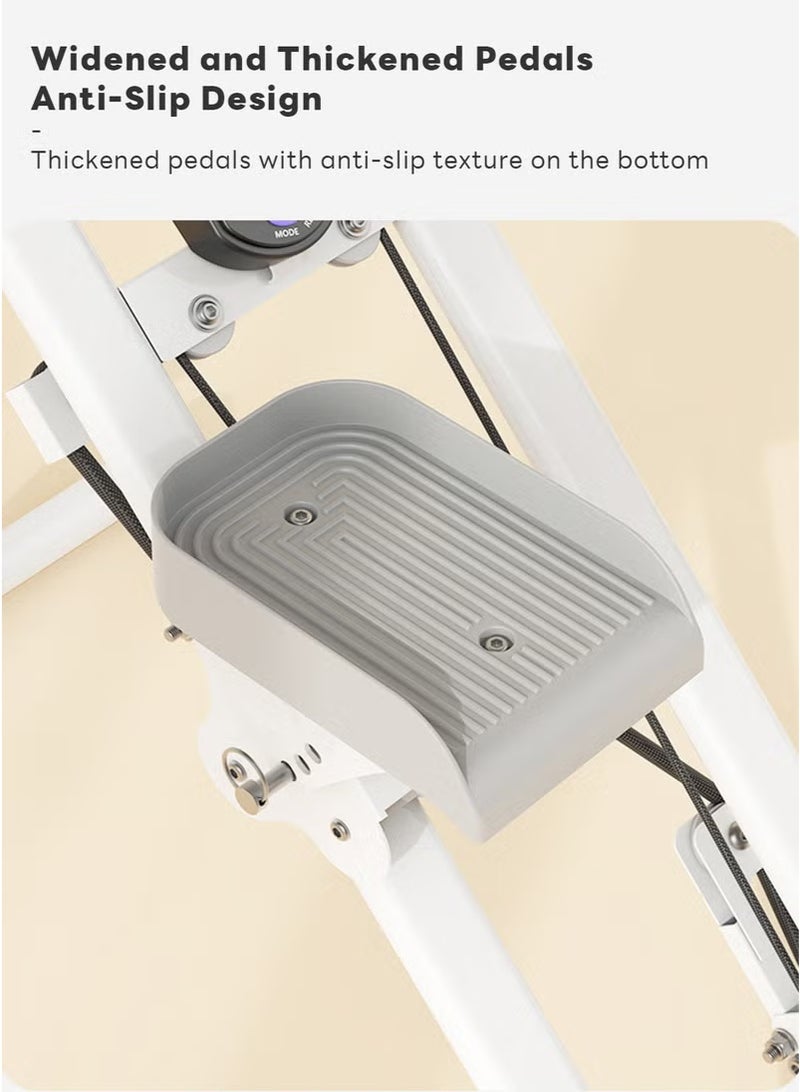 والالا جهاز صعود السلالم الذكي القابل للطي - ٦ مستويات مقاومة، حزام صامت، سعة ١٠٠ كجم | معدات لياقة بدنية منزلية لتمارين القلب والساقين - Image 4