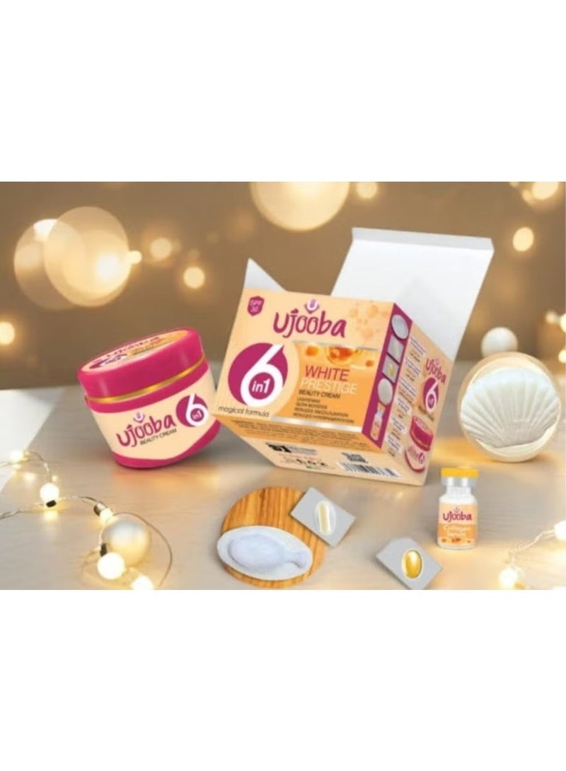 Ujooba 2-in-1 Brightening Sunscreen SPF90 + 6-in-1 White Prestige Beauty Cream Combo for Hydration, Glow & Even Tone Skin - Image 3