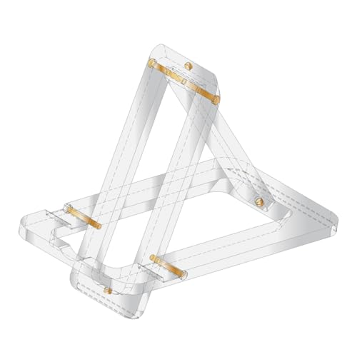 RUSSELL+HAZEL rusell+Hazel Acrylic Mobile Tablet Phone Easel, Tablet Stand, Sleek, Ergonomic Design, Adjustable Cradle, Non-Slip Base, Compact, Lightweight, Folds Flat with Magnetic Closure, 1-Count (102765) - Image 1