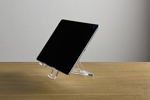 RUSSELL+HAZEL rusell+Hazel Acrylic Mobile Tablet Phone Easel, Tablet Stand, Sleek, Ergonomic Design, Adjustable Cradle, Non-Slip Base, Compact, Lightweight, Folds Flat with Magnetic Closure, 1-Count (102765) - Image 3