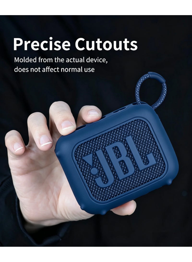 QIRG Speaker Silicone Case for JBL Go 5 (Dark Blue) - Image 4
