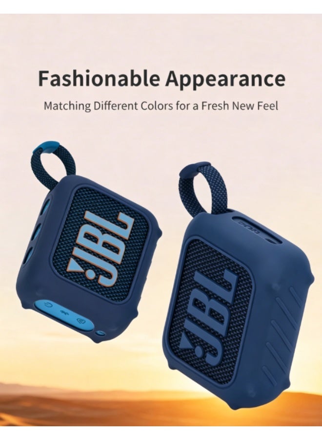QIRG Speaker Silicone Case for JBL Go 5 (Dark Blue) - Image 2