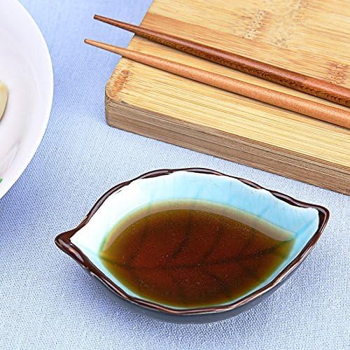 PRAYAS Assorted Color Charcuterie Bowls Cute Leaf Shape Small Sauce Bowls Sushi Plates and Soy Sauce Bowls for Sushi Appetizer Oil Vinegar Ketchup Paste Jam Pack of 6 - Image 4