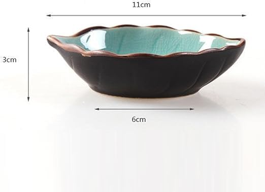 PRAYAS Assorted Color Charcuterie Bowls Cute Leaf Shape Small Sauce Bowls Sushi Plates and Soy Sauce Bowls for Sushi Appetizer Oil Vinegar Ketchup Paste Jam Pack of 6 - Image 2
