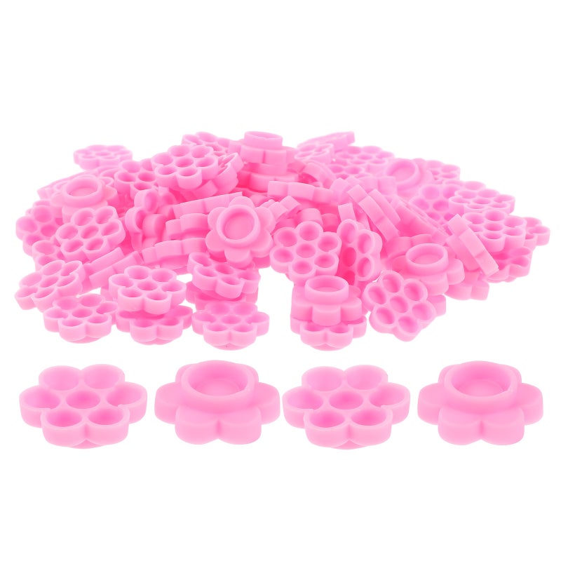500pcs Flower Lash Glue Cups for Supplies Disposable Glue Holder Cup Volume Accessories Nail Art Holder for Beauty Salon and Home Use - Image 3