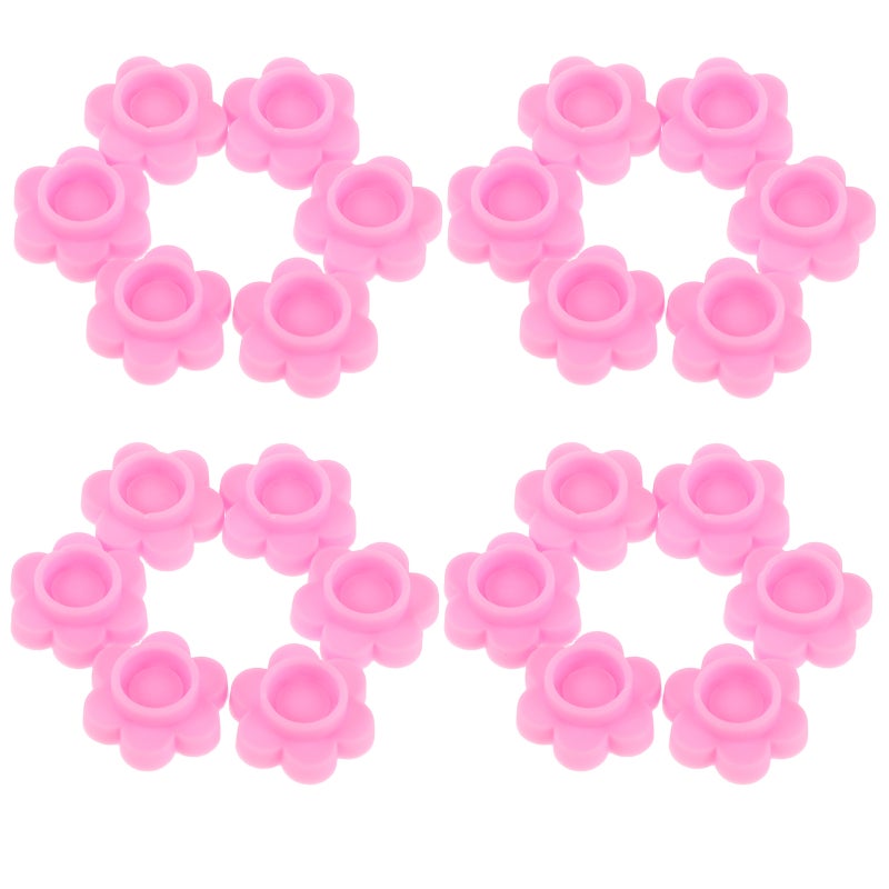 500pcs Flower Lash Glue Cups for Supplies Disposable Glue Holder Cup Volume Accessories Nail Art Holder for Beauty Salon and Home Use - Image 2