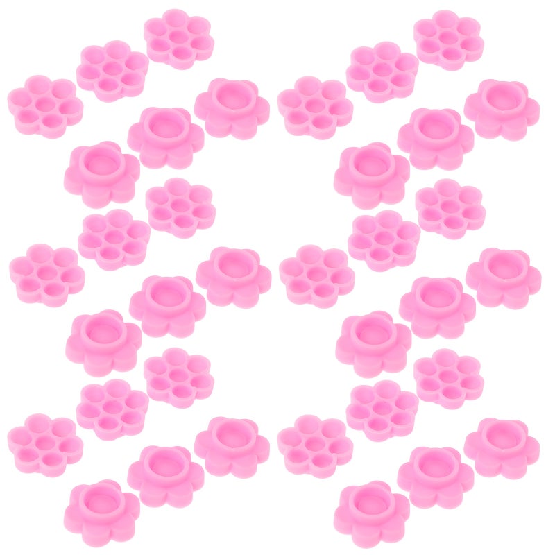 500pcs Flower Lash Glue Cups for Supplies Disposable Glue Holder Cup Volume Accessories Nail Art Holder for Beauty Salon and Home Use - Image 1