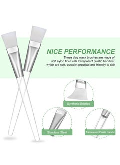 Patelai 16 Pieces Facialmask Brush Facemask Applicator Soft Facial Application Brush With Clear Plastic Handle For Skin Care Body Butter Applicator Tools (White)  - Image 5
