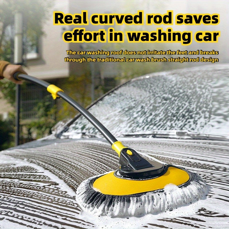 PETO High-Quality Extendable Car Cleaning Mop with Microfiber Chenille Brush – Adjustable Long Handle for Streak-Free Cleaning - Image 3