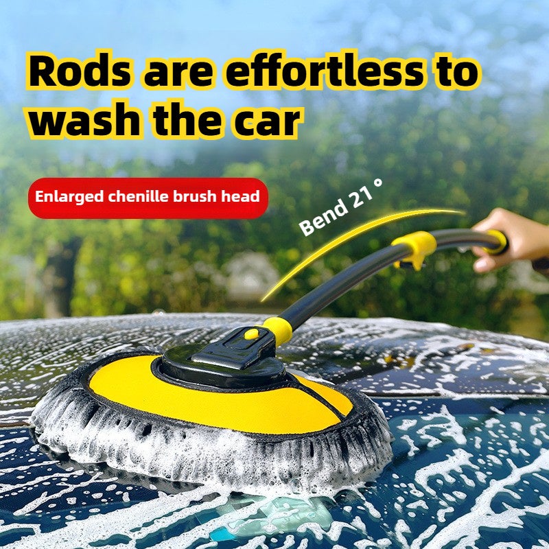 PETO High-Quality Extendable Car Cleaning Mop with Microfiber Chenille Brush – Adjustable Long Handle for Streak-Free Cleaning - Image 1