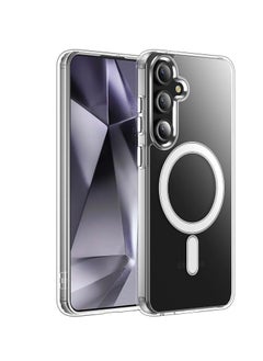 Samsung Galaxy S24 5G Case 6.2 Clear [Compatible with Magsafe] [Strong Magnet] [Non-Yellowing] Magnetic Slim Thin Bumper Phone Cover, Lightweight, and Durable Clear