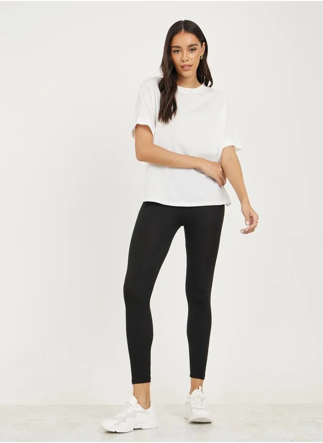 Styli Solid Basic ankle Length Leggings