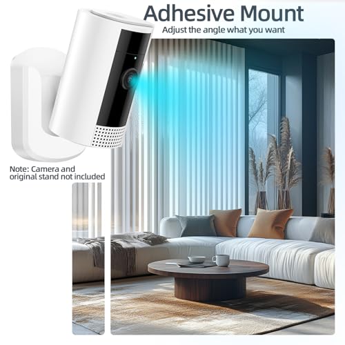 KTCEFE No Drill Ring Indoor Cam Adhesive Wall Mount Bracket - No Screws Needed, Easy Install - Compatible with Ring Cameras(1st Gen and 2nd Gen) for Home Surveillance (5 Pack) - Image 3