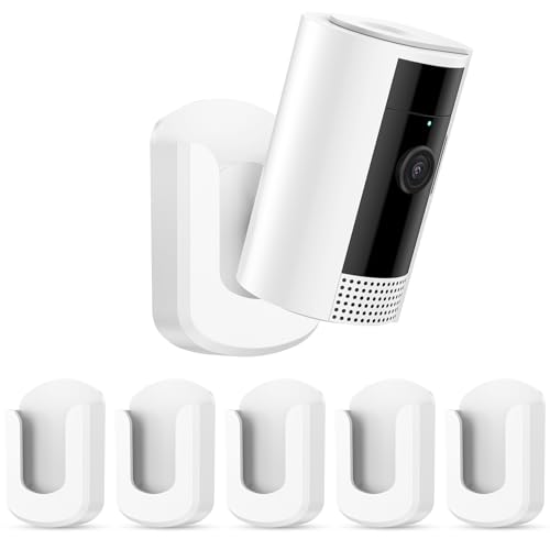 KTCEFE No Drill Ring Indoor Cam Adhesive Wall Mount Bracket - No Screws Needed, Easy Install - Compatible with Ring Cameras(1st Gen and 2nd Gen) for Home Surveillance (5 Pack) - Image 1