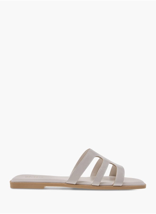 Celeste Women's Solid Slip-On Flat Sandals  - Image 3
