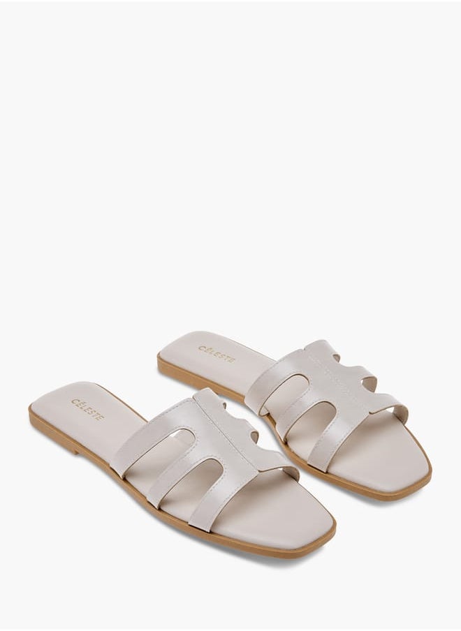 Celeste Women's Solid Slip-On Flat Sandals  - Image 1