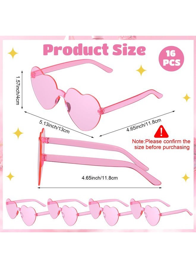 Tellegloww 32 Pieces Princess Theme Party Favor Includes Pink Princess Castle Theme Gift Boxes and Heart Shaped Sunglasses for Birthday Party Baby Shower Supplies - Image 3