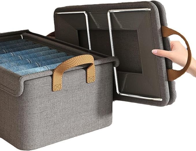 Kresal Kresal Foldable Storage Box With Transparent Dust Cover Book Clothing Snack Car Trunk Storage Box Bedroom Clothing Storage Cabinet Suitable For Bedroom Study Living Room 1 Pc  - Image 3