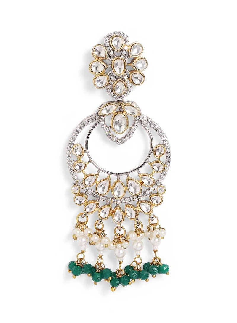 ISHIN Aqua Colour Warm Metallic Plated Jewellery set