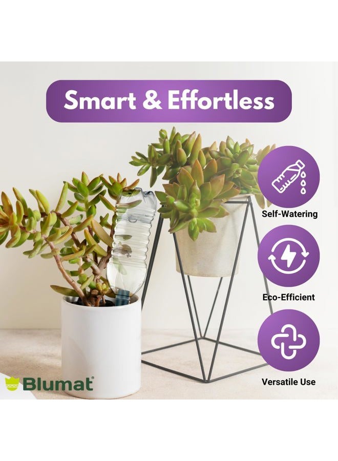 Blumat Bottle Adapter (3 Pack): Self Watering Spikes/Houseplant Watering Stakes, Automatic Irrigation System, Use When On Vacation,Terracotta Spikes to use with Recycled Plastic Water Bottles - Image 5