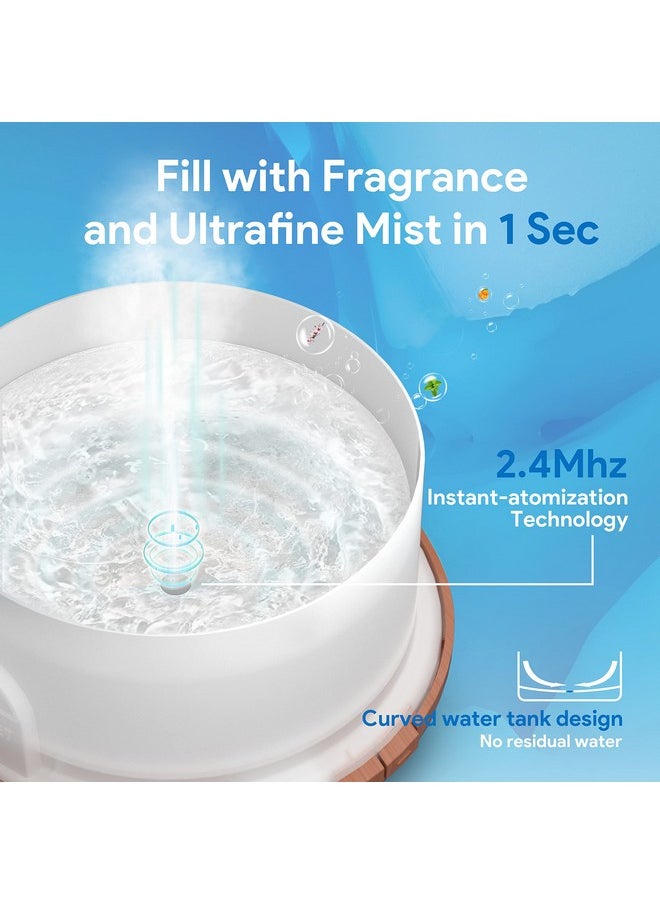 ASAKUKI - 500Ml Premium Essential Oil Diffuser With Remote Control 5 In 1 Ultrasonic Aromatherapy Fragrant Oil Humidifier Vaporizer Timer And Autooff Safety Switch Brown - Image 1