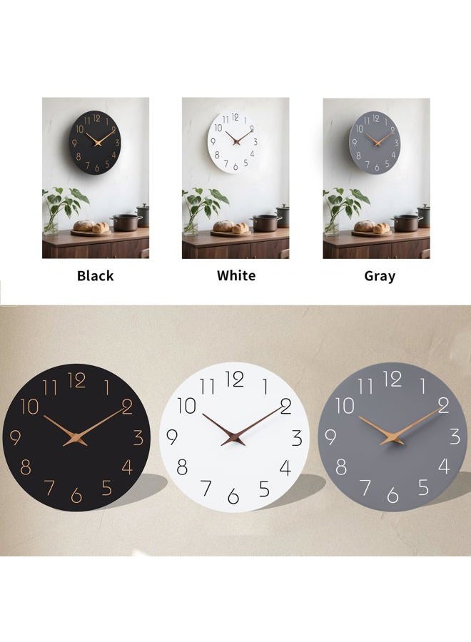 Mosewa Wall Clock - 10 Inch Black Wall Clocks Battery Operated Silent Non-Ticking - Simple Minimalist Style Rose Gold Numbers Clock Decorative for Living Room,Kitchen,Home,Office,Bathroom(10" Black) - Image 3