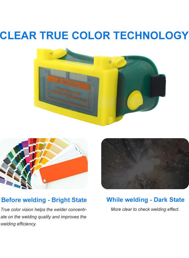NIBEMINENT Protective Solar Automatic Welding Glasses Green/Yellow - Image 3