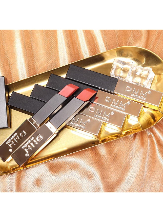 دي ان ام حريري مخملي فاتح أحمر الشفاه دائم طويل الأمد 24 ساعة البقاء المارون أحمر الشفاه الشفاه ماتي (بارد خدود عارية ماتي #07) - Image 5