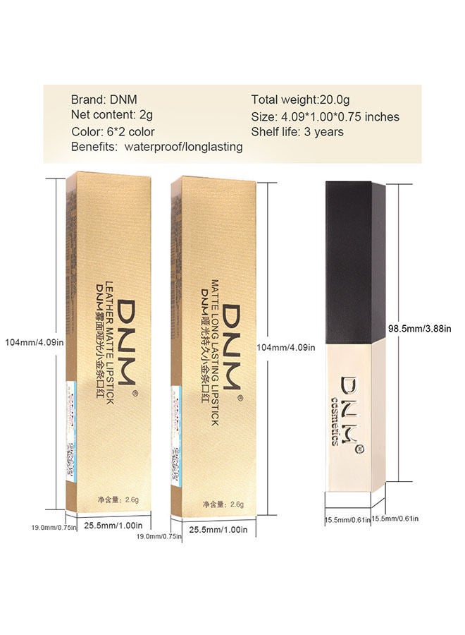 دي ان ام حريري مخملي فاتح أحمر الشفاه دائم طويل الأمد 24 ساعة البقاء المارون أحمر الشفاه الشفاه ماتي (بارد خدود عارية ماتي #07) - Image 4