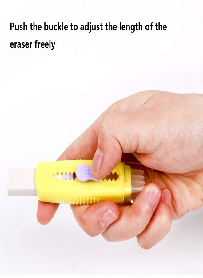 Waremew 8 Pcs Creative Retractable Pencil Erasers with Brush, Colored Push-Pull Rubber Eraser for Students Kids School Office Pencils Painting Drawing Gift Supplies - Image 4