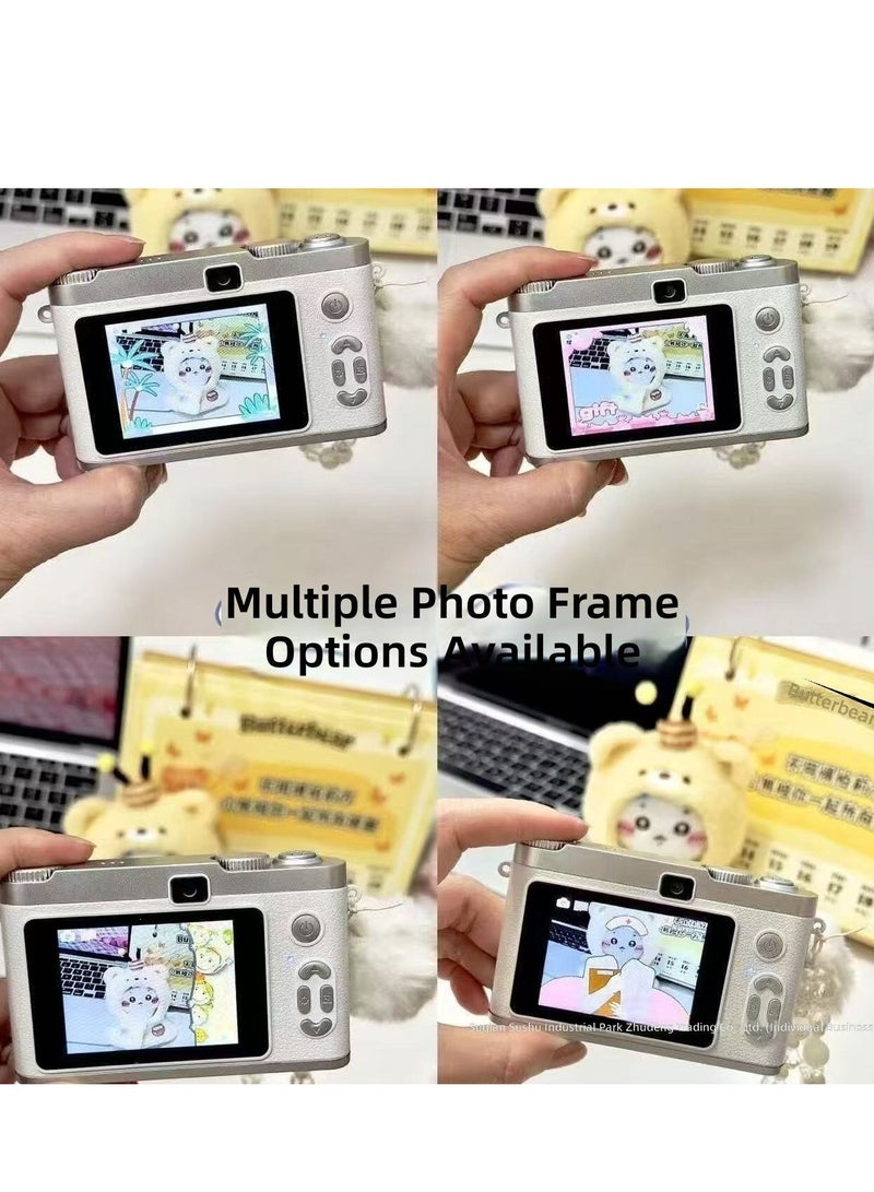 ميباي كاميرا رقمية ثنائية العدسة عالية الدقة بتصميم رجعي للأطفال - 20 ميجابكسل CCD، تقريب 8x، تصوير فوري، نقل الصور إلى الهاتف - Image 4