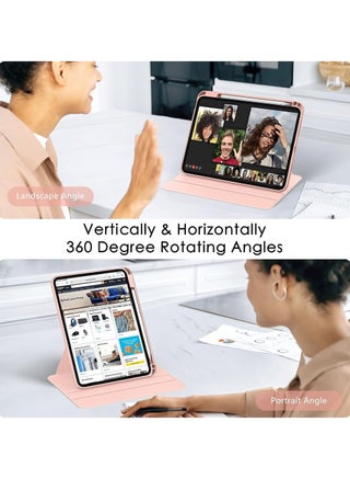 Rotating Case for iPad (A16) 11th 11 inch 2025 Gen iPad 11 Case/Case For iPad 10th Gen Case 2022 iPad 10 Case with Pencil Holder, 360 Degree Rotation Protective Stand Cover Clear Back, Auto Wake/Sleep - view 3