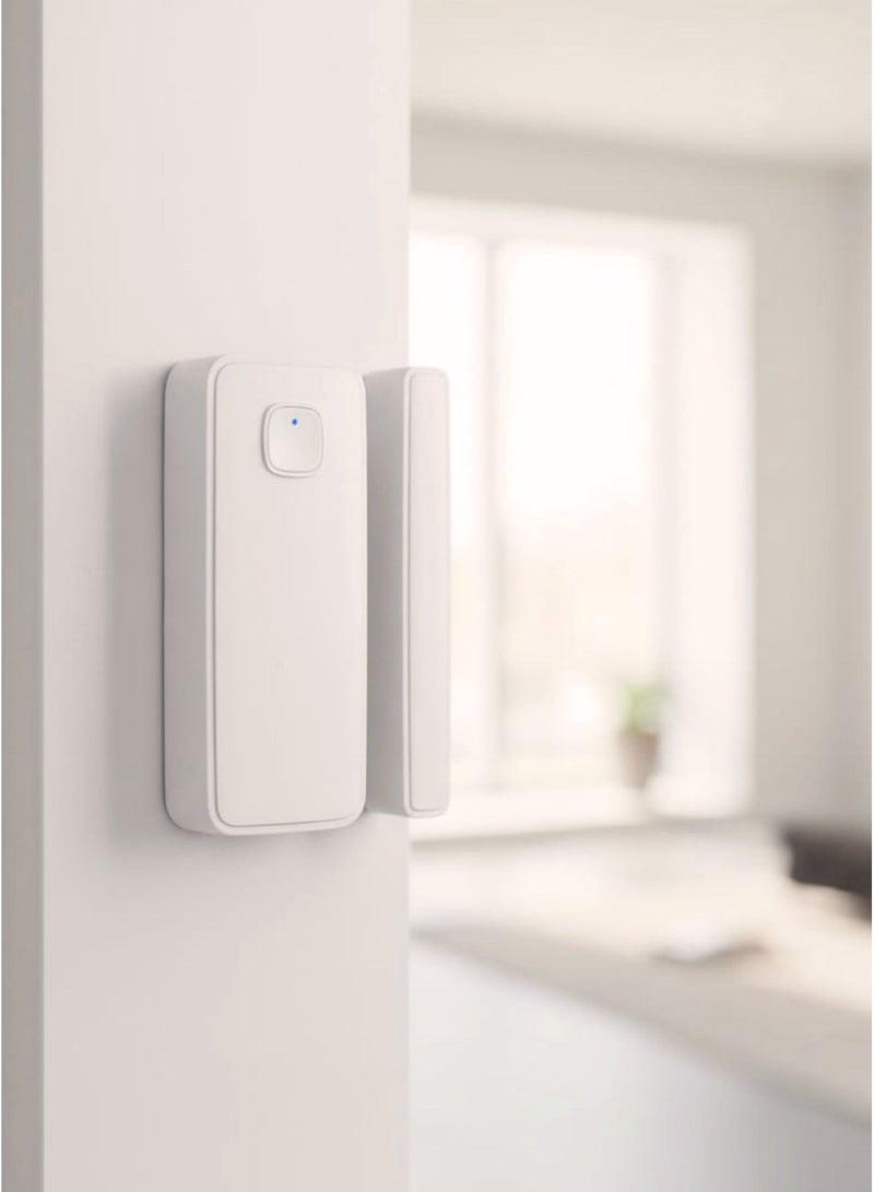 Smart Door And Window Sensor Smart Door And Window Alarm Wi-Fi Enabled Wireless Security Sensor Compatible With Google Home & Tuya Instant Mobile Alerts Easy Installation Design Size 93 × 40mm - Image 1