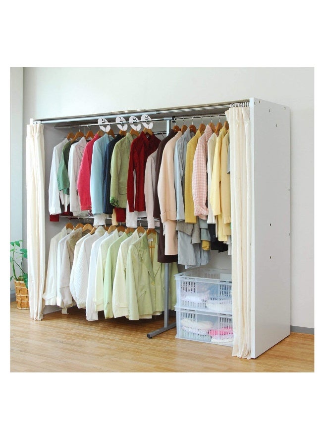 Clothing Rack Size Dividers, Wardrobe Round Hangers Label Closet Dividers with One Marker Pen, for Clothes Organization, White, 20 Pcs - Image 3