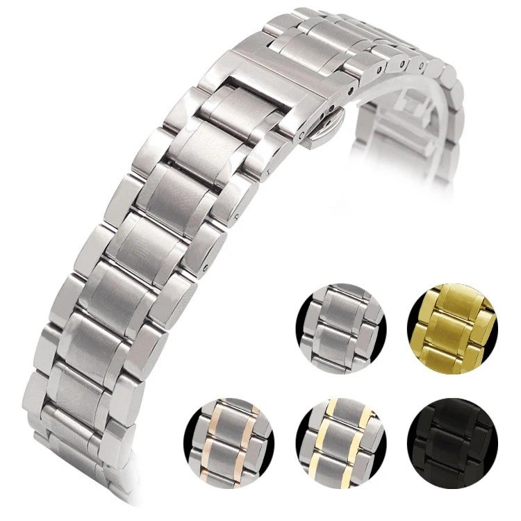 Bluejw Replacement 304 Solid Stainless Steel Metal Watch Strap for Watch Band – Durable, Adjustable, and Comfortable - Image 3