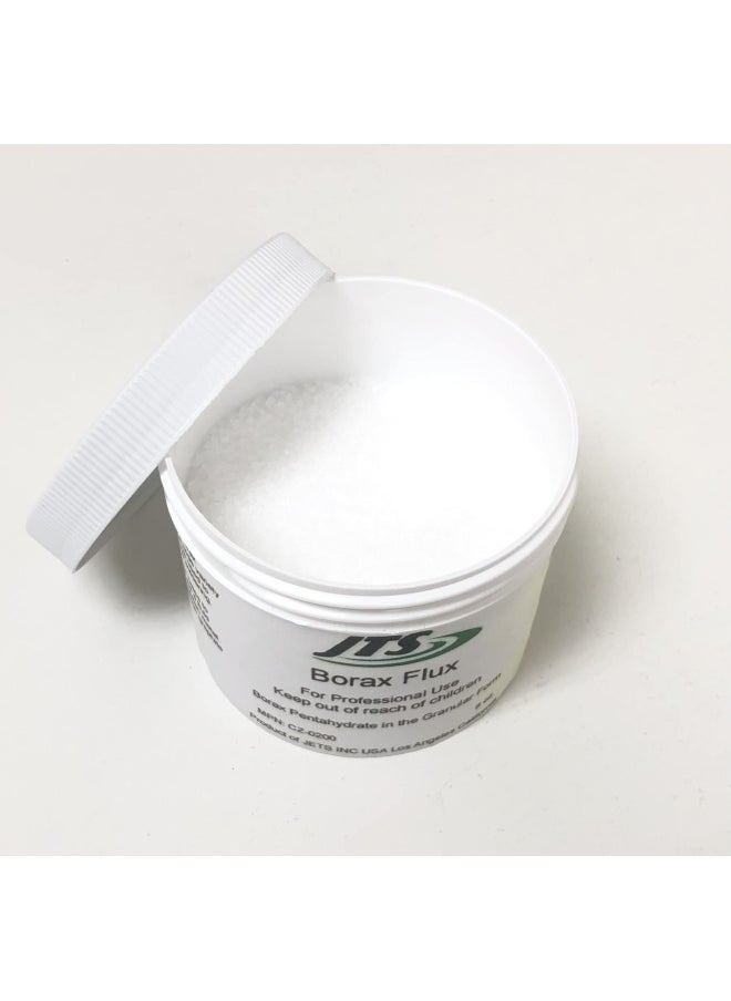 JTS - Borax 1 2 Pound Container Melting Flux 8 Oz. To Glaze Crucible Dishes For Gold Silver Jewelry By Jts - Image 1