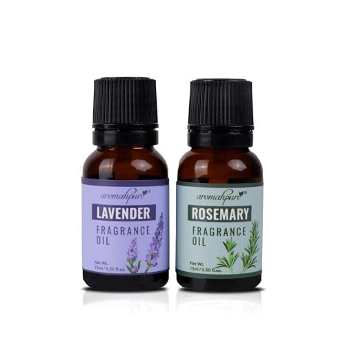 Aromahpure Fragrance Oil |30 ml|Pack of 2| Lavender, Rosemary Aroma Oil for Home Fragrance|Best for Aromatherapy|Helps in concentration & meditation|Used in Diffusers, Candles, Air Fresheners, Soaps. - Image 1