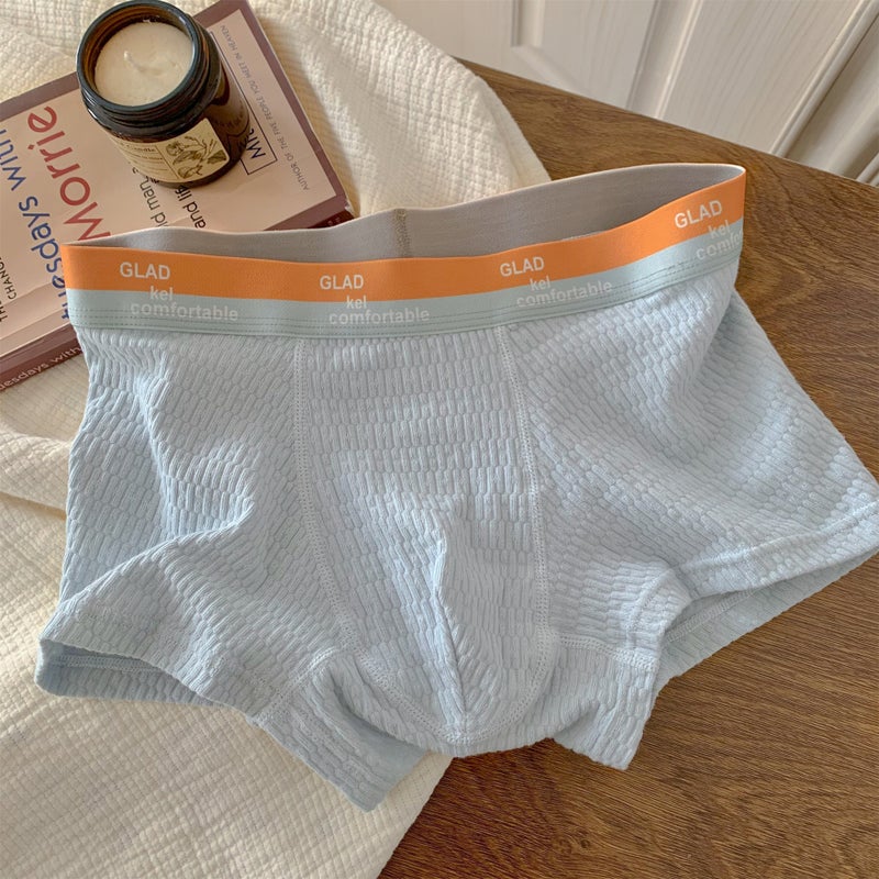 Mens underwear cotton antibacterial baby cotton breathable boxer shorts boys plus size cotton youth boxer shorts Light green  - Image 4