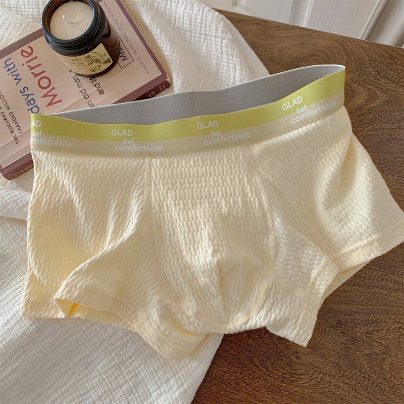 Mens underwear cotton antibacterial baby cotton breathable boxer shorts boys plus size cotton youth boxer shorts Light green  - Image 2