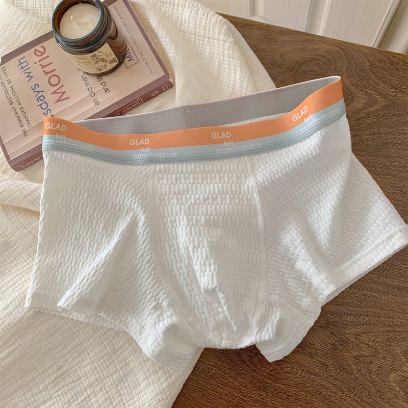 Mens underwear cotton antibacterial baby cotton breathable boxer shorts boys plus size cotton youth boxer shorts Light green  - Image 3