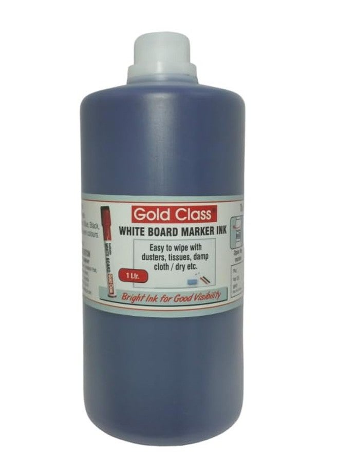 Gold Class White Board Marker Ink - 1000 ML_PCK-01_Blue| Suitable for White Board Surface |School Stationery |Easily Refill |Bold Red Color |Smudge Proof|Quick Drying |Indian Brand. - Image 1