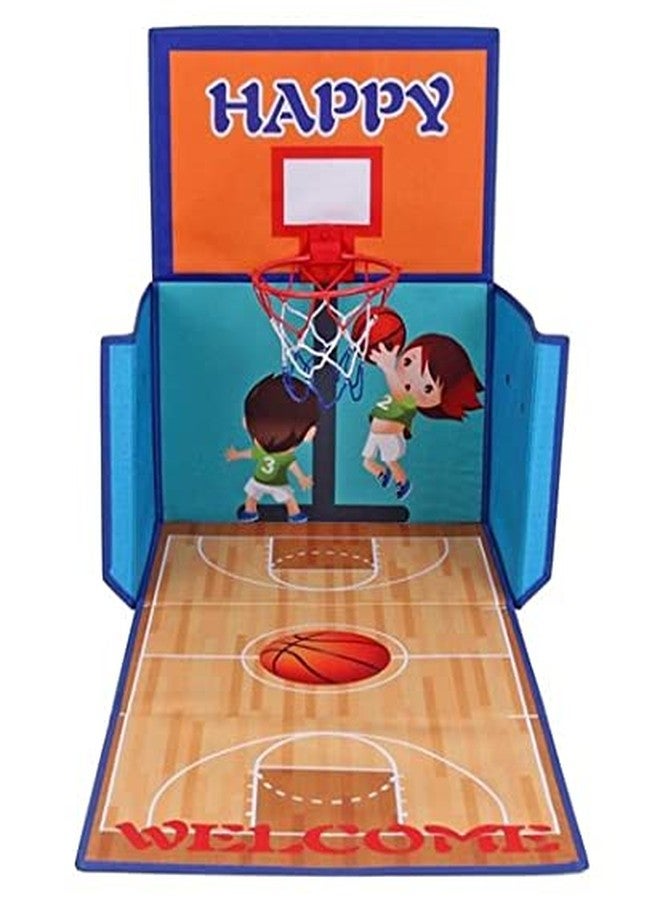 Ramson Basketball Storage Box with Playmat For Kids, Set of 1 Pieces - 26 cm (L) x 38.5 cm (W) x 2.5 cm (H) - (Multicolor) - Image 1