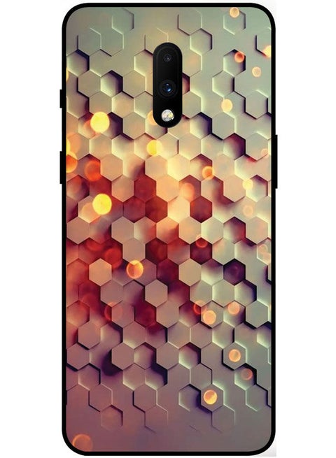 Protective Case Cover For OnePlus 7 Smart Series Printed Protective Case Cover for OnePlus 7 Hexagon Pattern