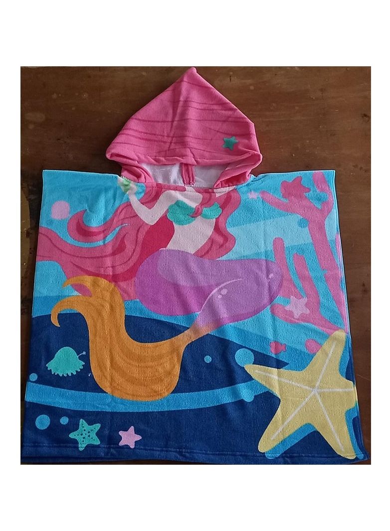 With Hood Coral Fleece Cloaks Bath Towel