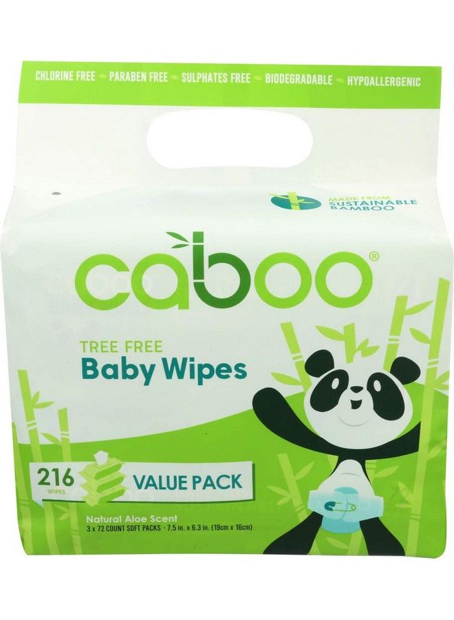 CABOO حزمة مناديل الأطفال من الخيزران 216 قطعة - Image 1